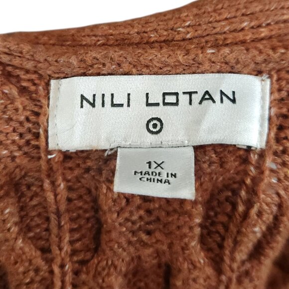 Nili Lotan x Target Heavyweight Cableknit Open Duster Cardigan Cozy Women's 1X - Picture 10 of 10